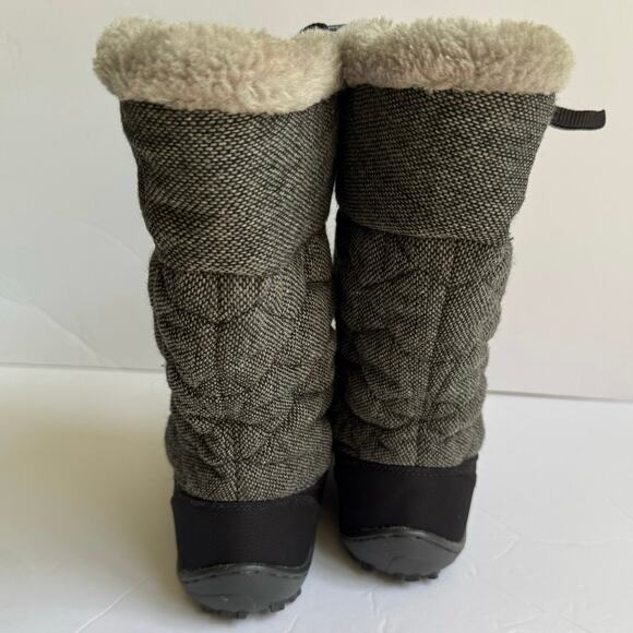 Columbia Women’s 6 Faux Fur Mid Boots Gray Waterproof Omni Grip 200 Grams EUC - Picture 4 of 9